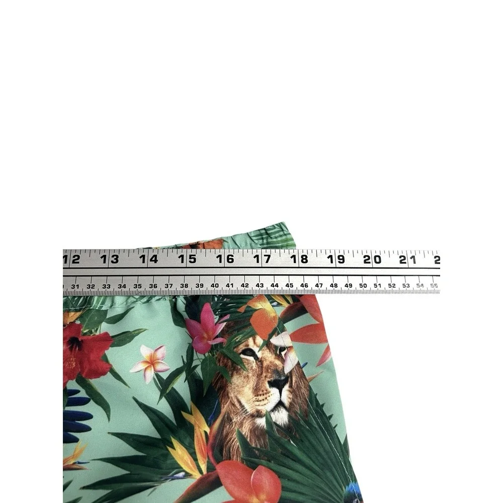 LRG Lifted Research Group Men's Hybrid Board Shorts Large Multicolor Lion Floral